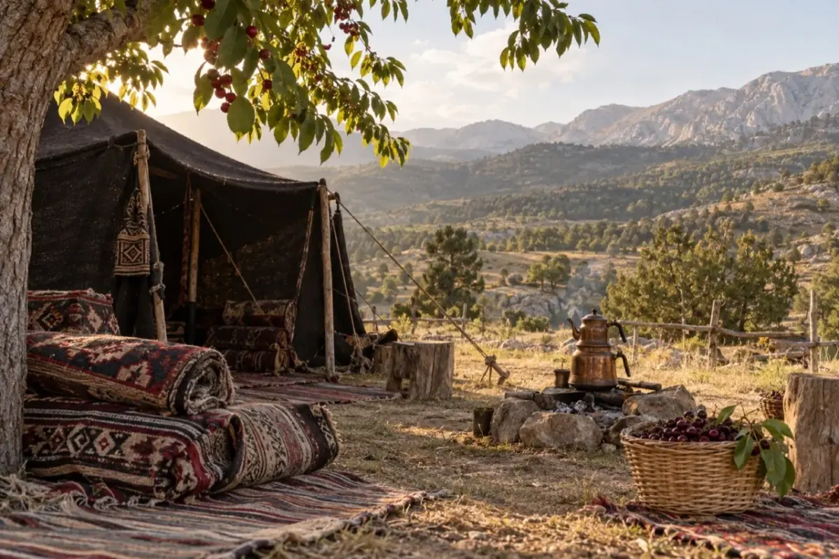 Varsak'ın yayla kültüründen esinlenen temsili yayla sahnesi