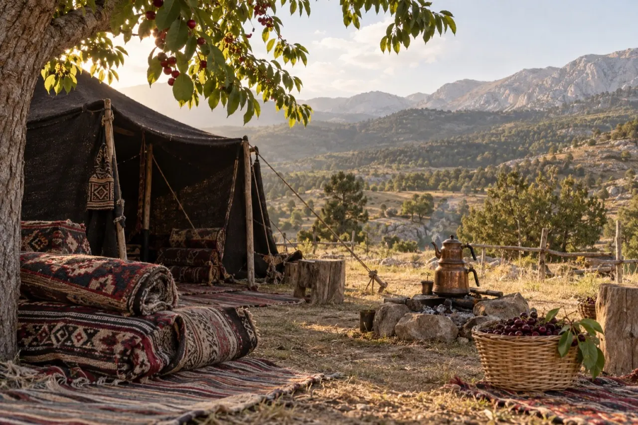 Varsak kültüründen esinlenen temsili yayla sahnesi